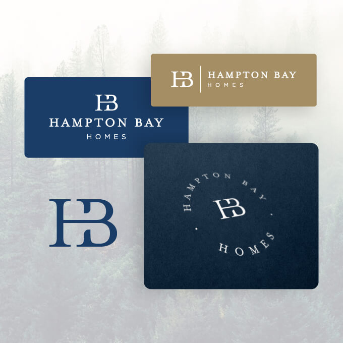 Hampton Bay Homes Branding Logo Design | Pixelchefs.com