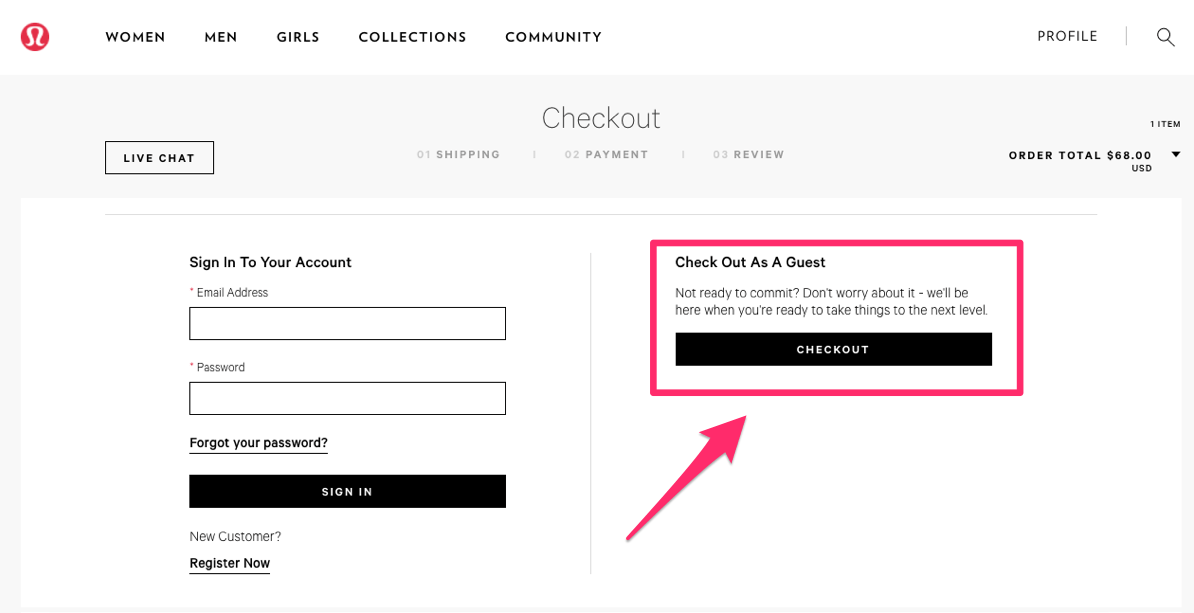 Ecommerce Guest Checkout Option | PixelChefs