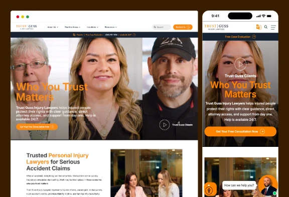 Law firm web design and migration for Attorney Guss | Pixelchefs